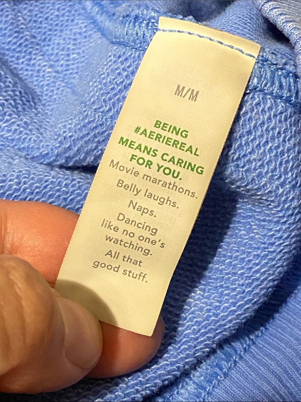 Aerie "Keep It Light" sweatshirt floral crochet elbow patches OS Size Medium - Picture 9 of 12